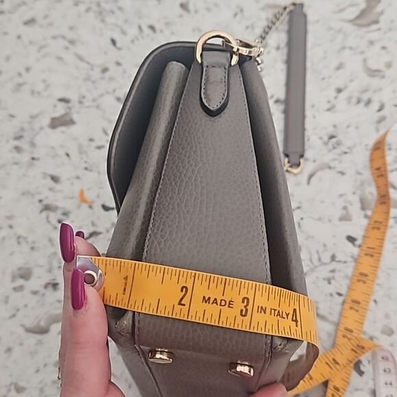 Gucci Taupe Pebbled Leather Shoulder Bag with COA - Picture 15 of 17